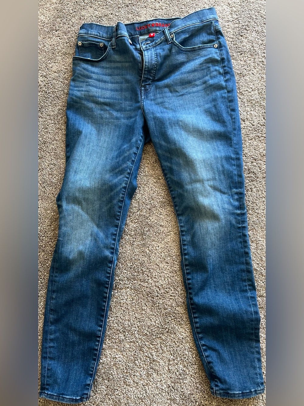 Lucky Brand Women's Mid-Blue Skinny Jeans
